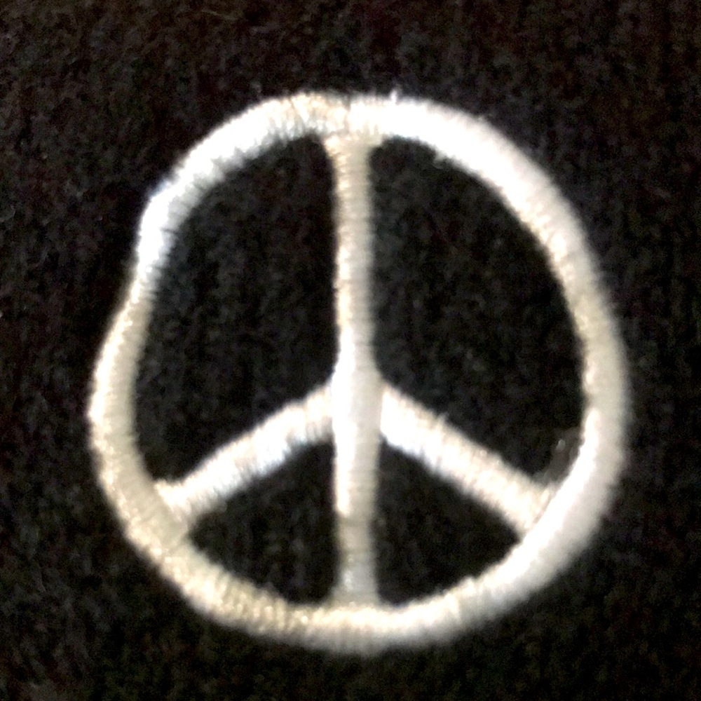 Novelty “PEACE” sign embroidered Wristband - Picture 2 of 3